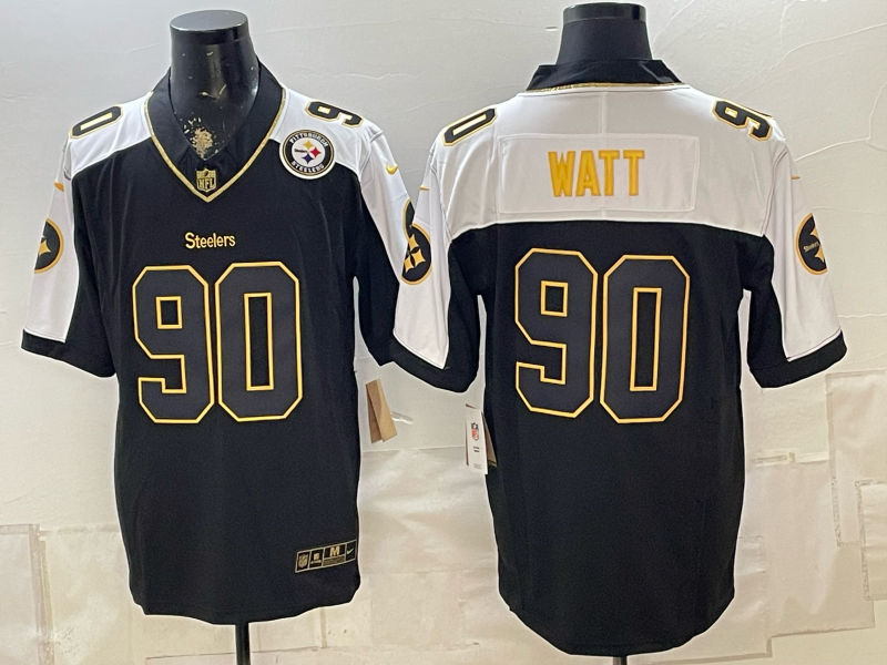 2026 Men Pittsburgh Steelers #90 Watt Black Limited Nike NFL Jersey 0901003->pittsburgh steelers->NFL Jersey